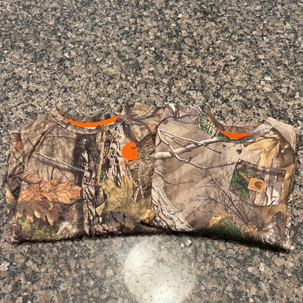 Carhartt Kids Camouflage Long Sleeve Tees - Brown and Green
